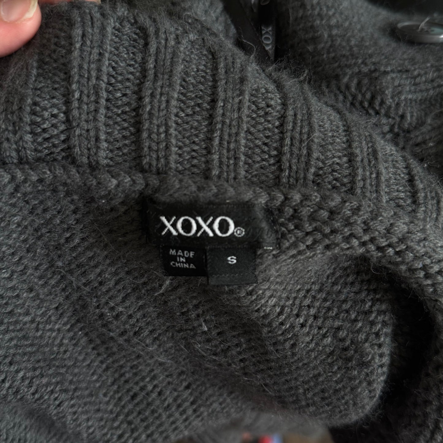 XOXO gray cardigan