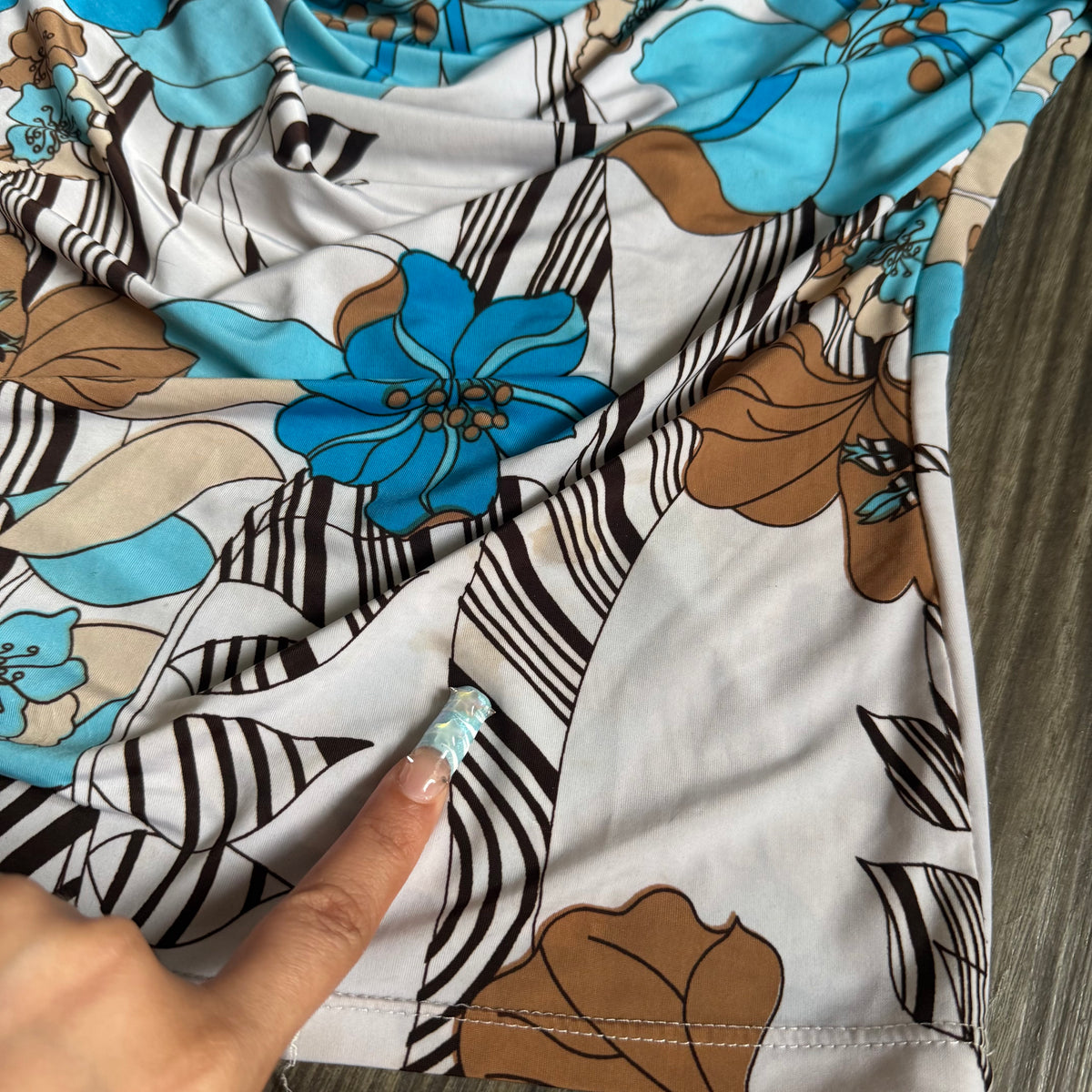 y2k flower draped top