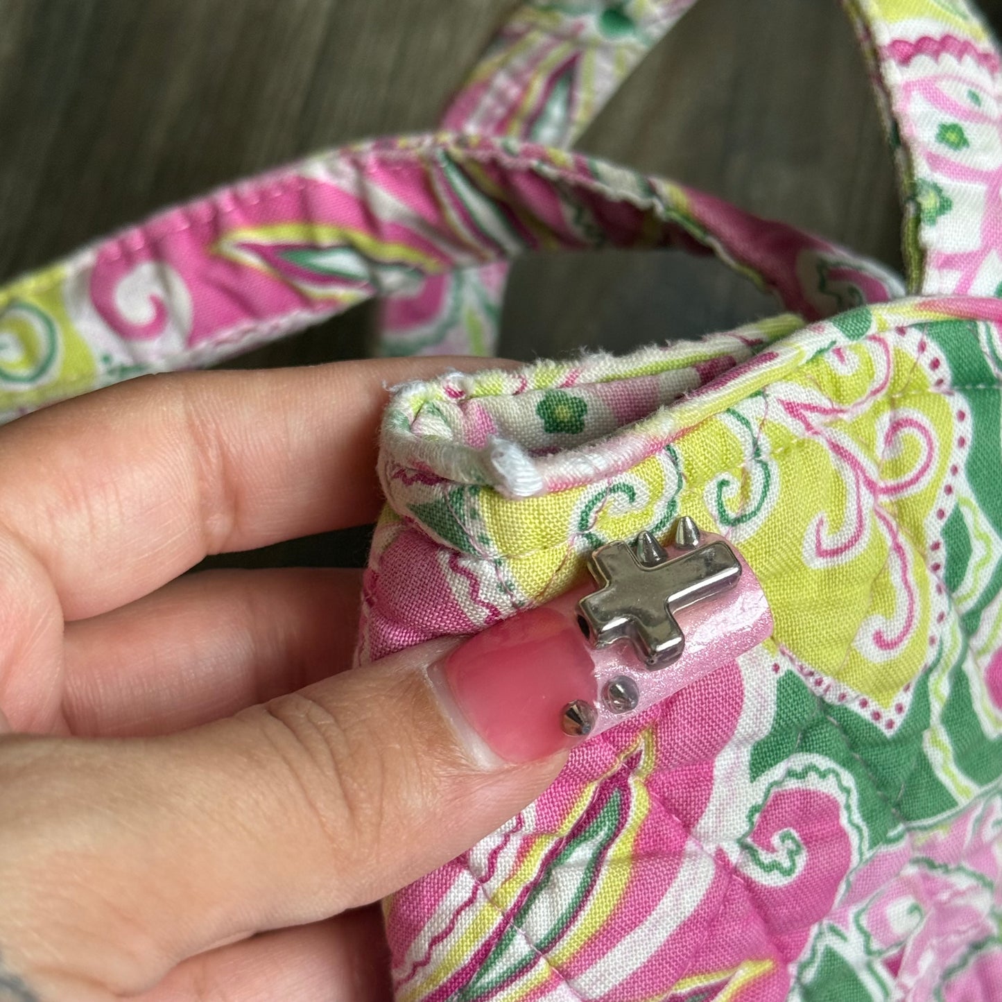 Vera Bradley pinwheel pink shoulder bag