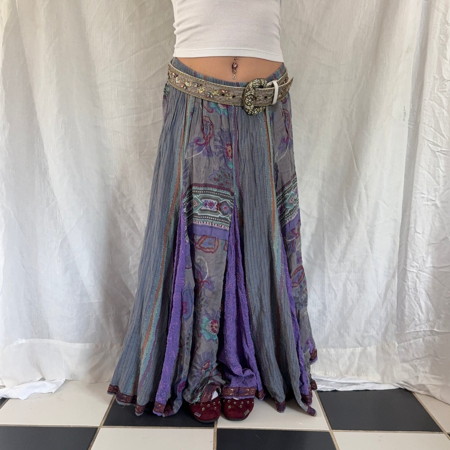 Purple cottage boho maxi