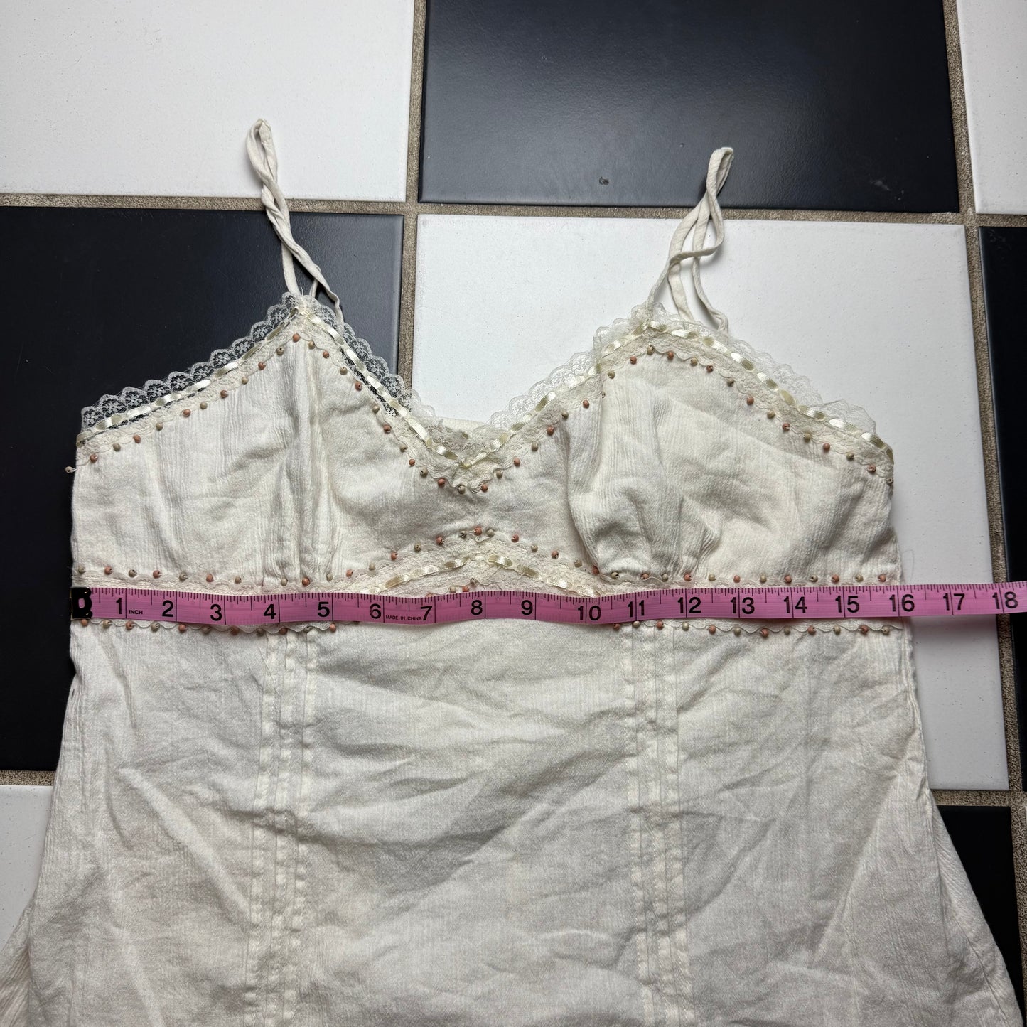 Fairy boho cream tank top