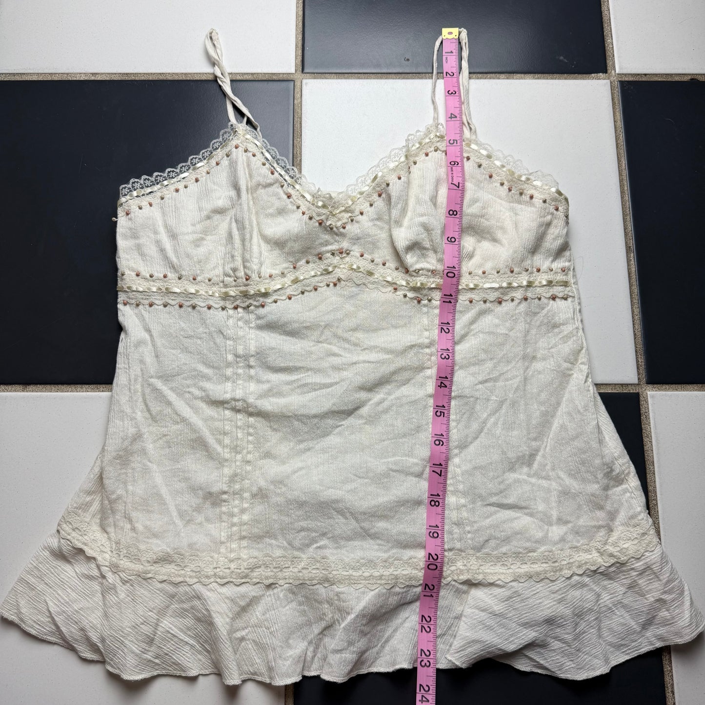 Fairy boho cream tank top