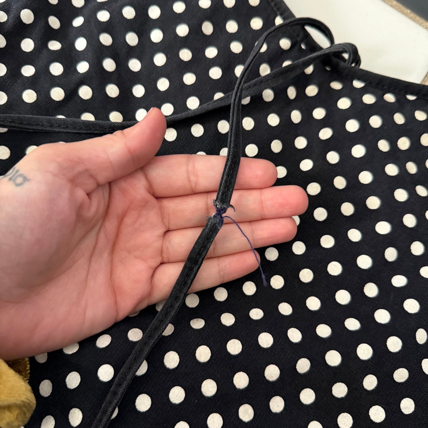 Polka dot shoulder bag