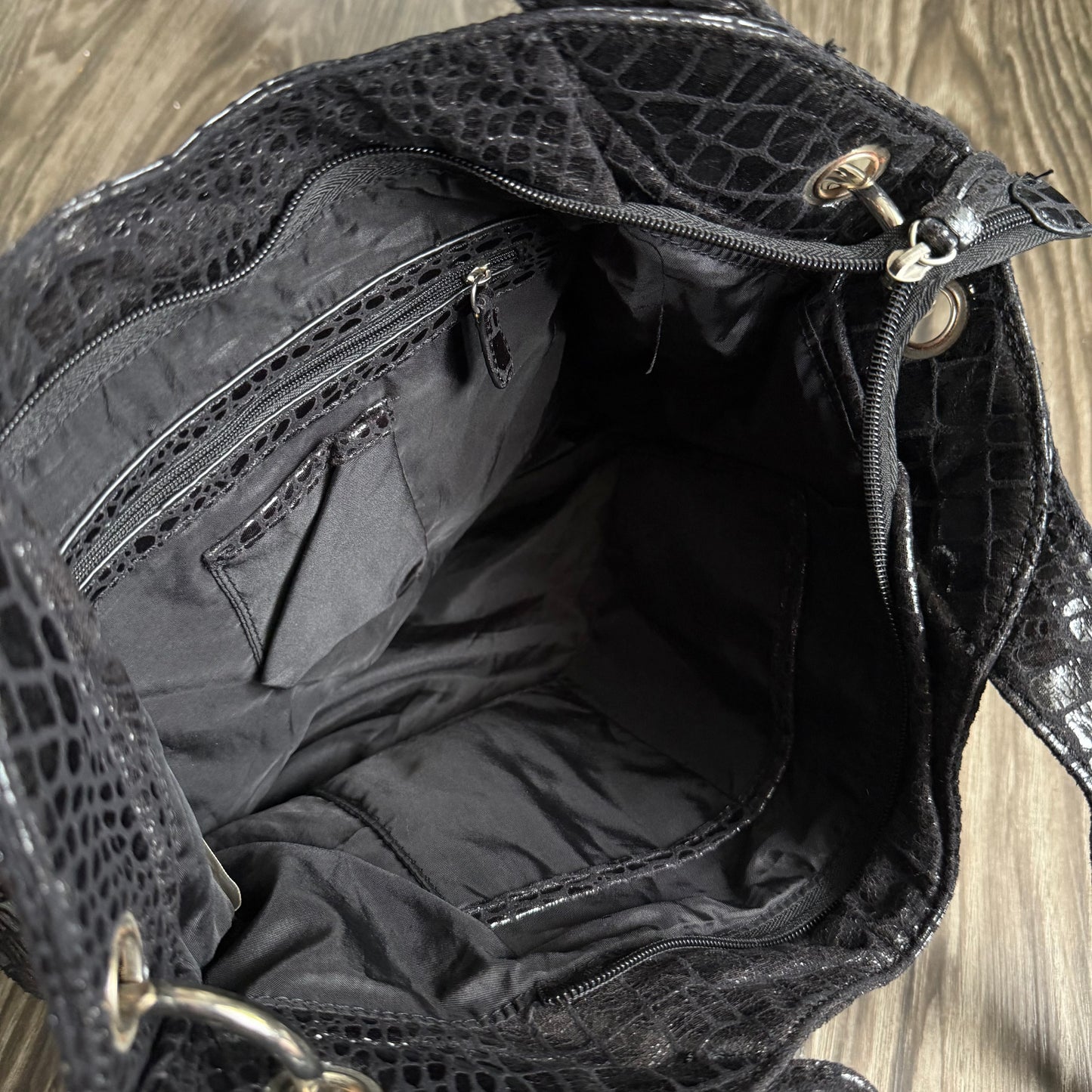 Chloe’s black snakeskin bag