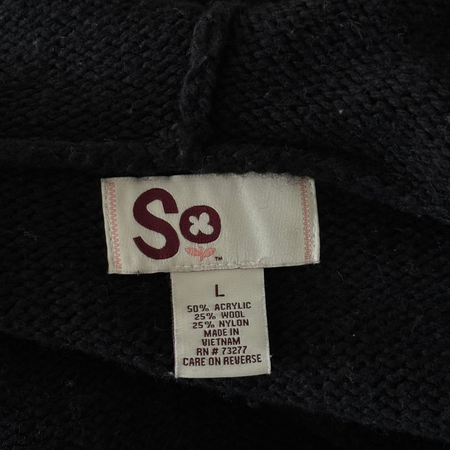 Black cable stitch fitted sweater