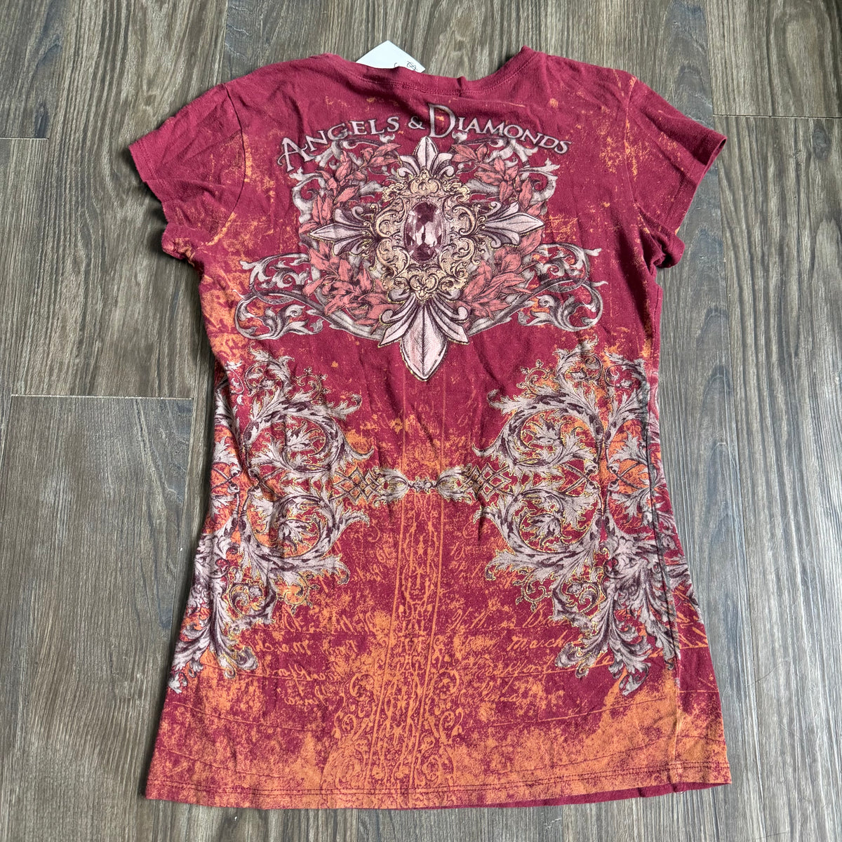 Angels grunge rhinestone top