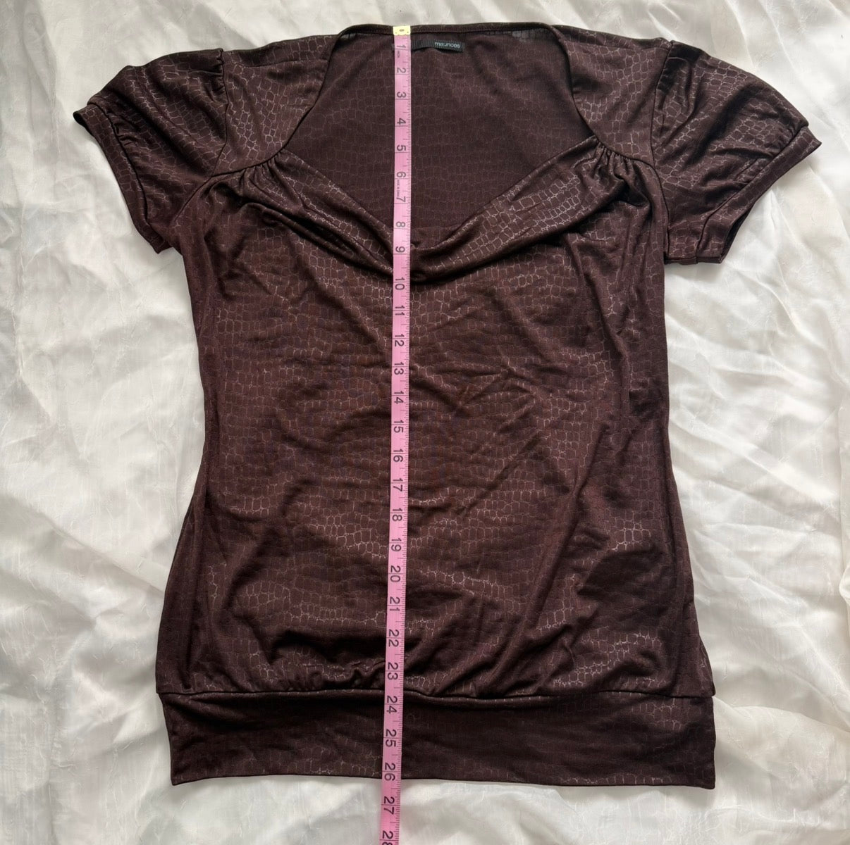 Brown snake print top