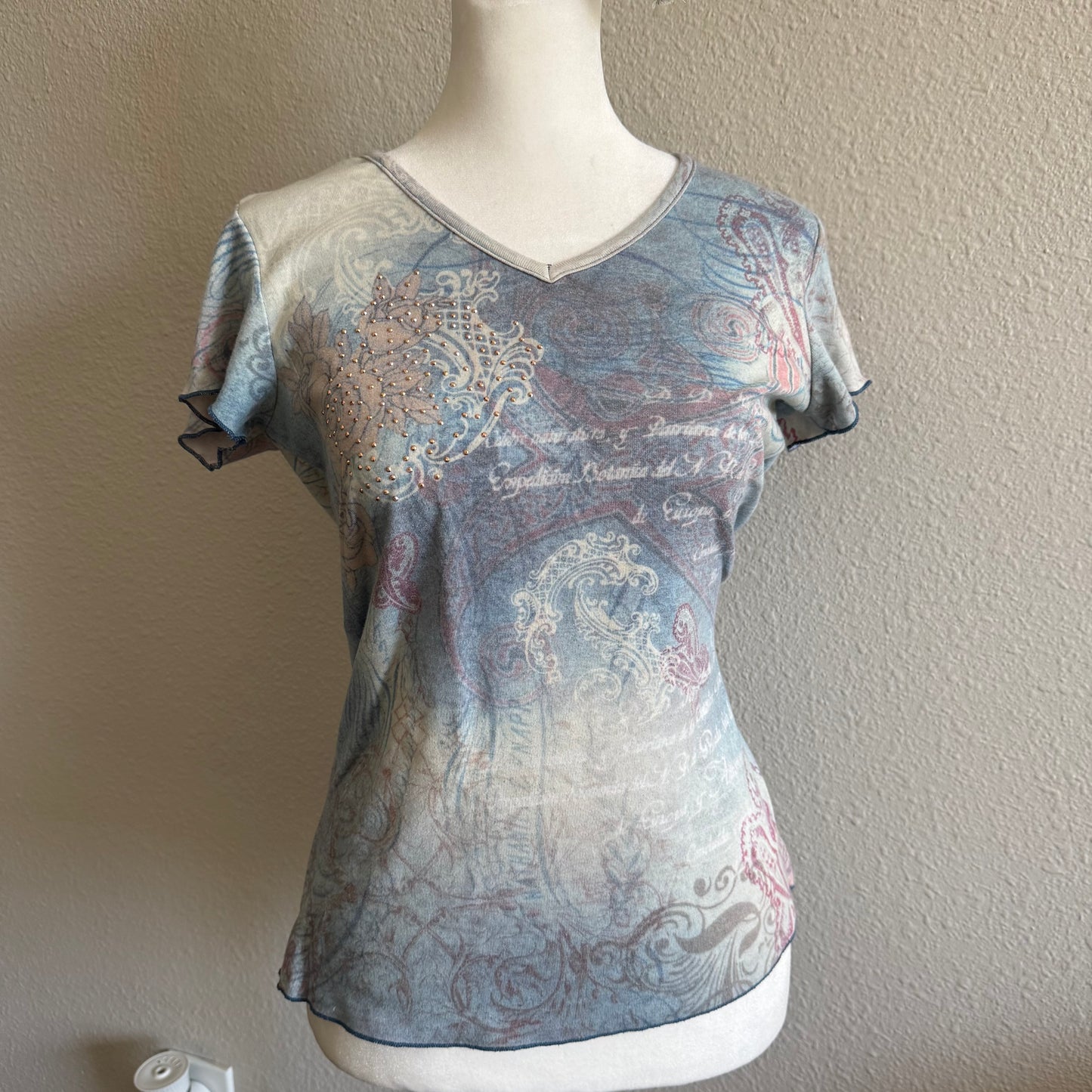 boho paisley print top