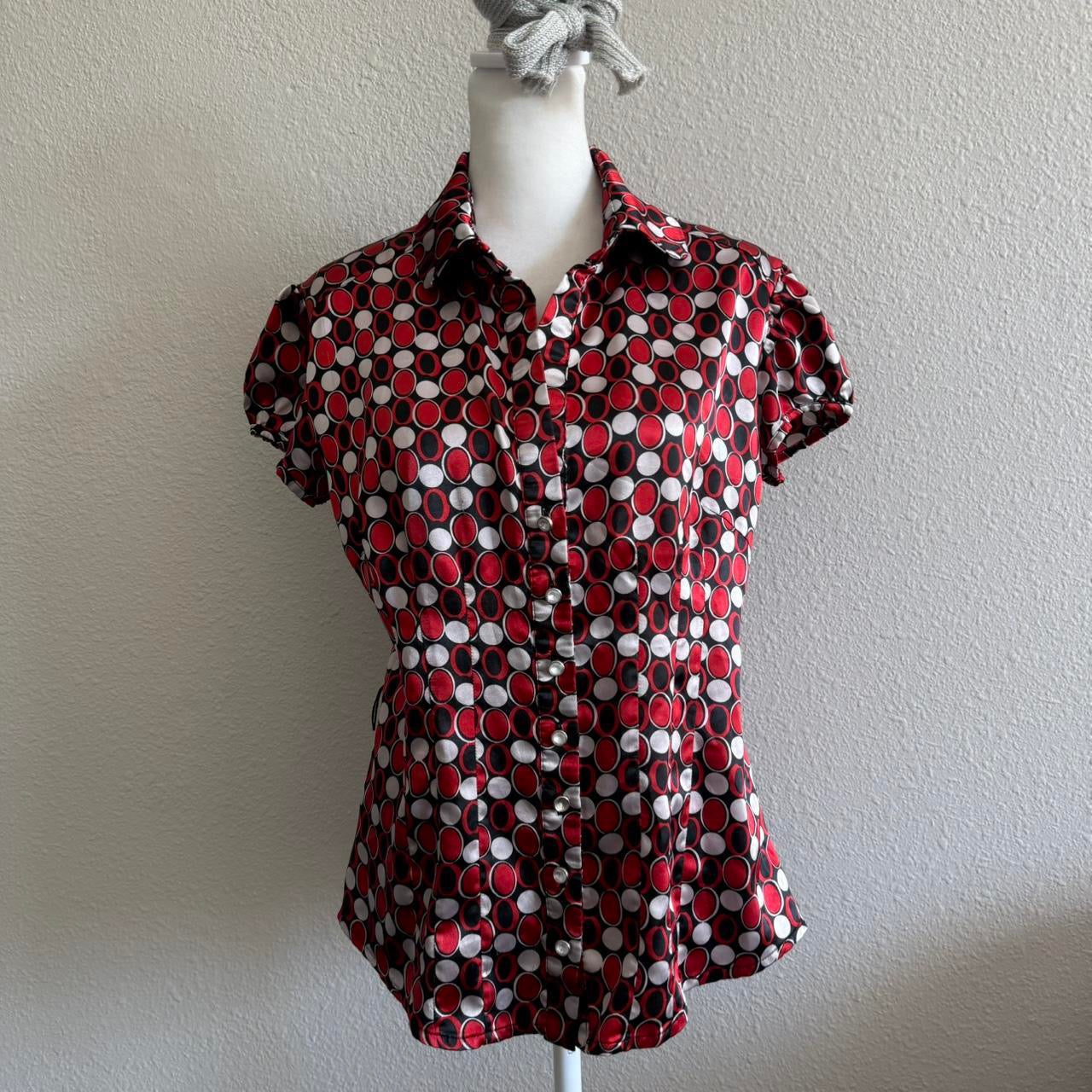 Marianne polka dot button up