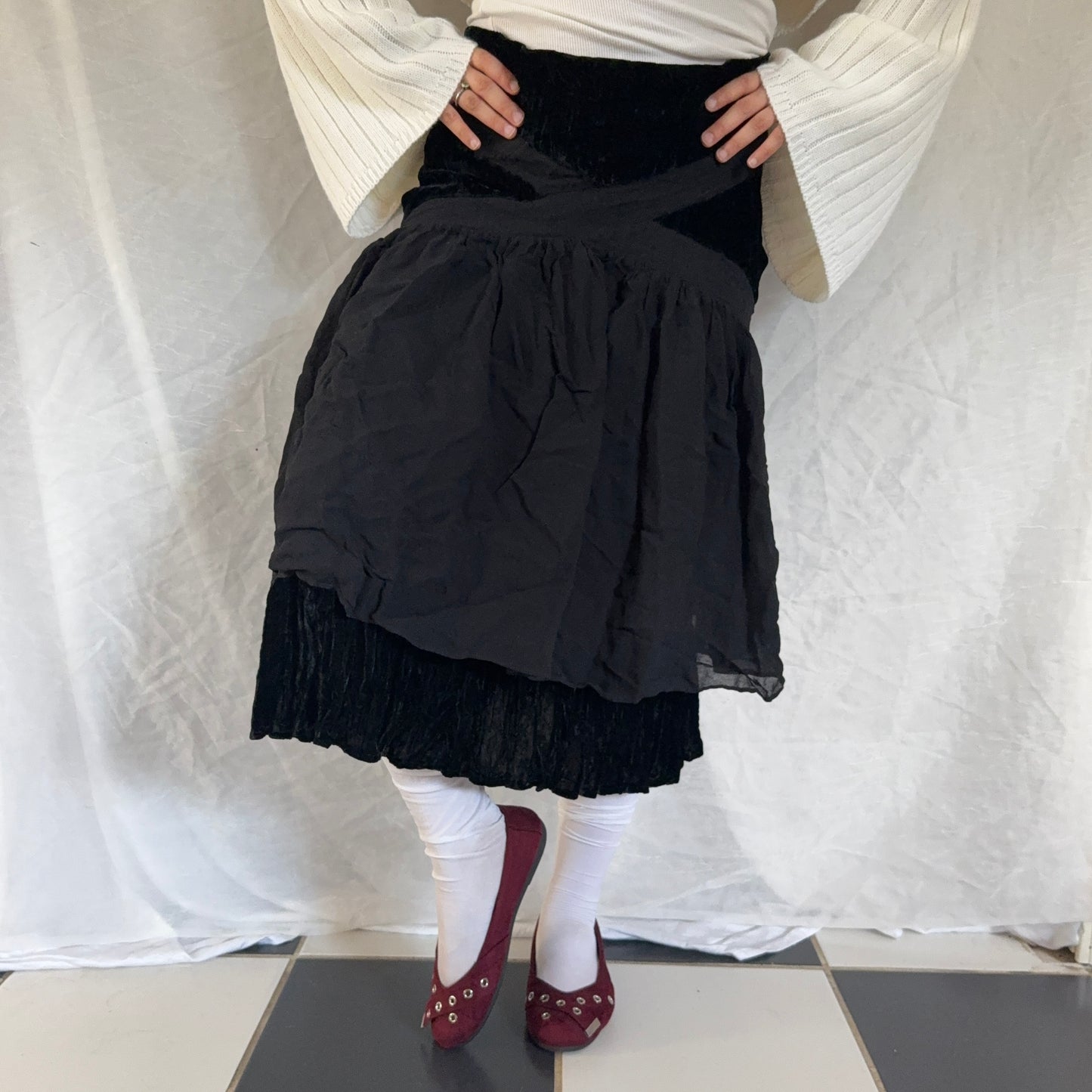 Whimsigoth black velvet maxi