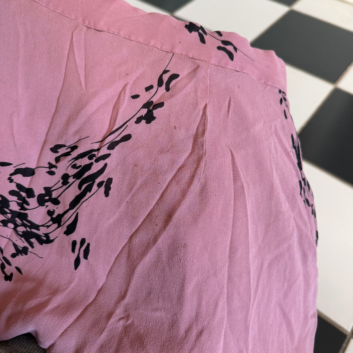 Cottage pink flower maxi
