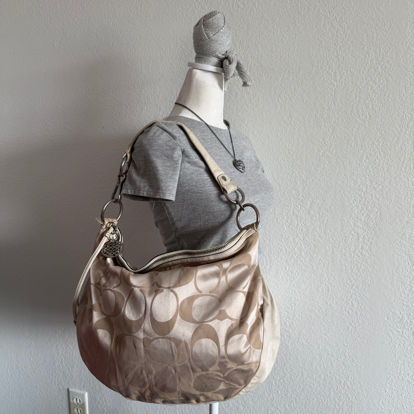 Coach signature hobo shoulder bag