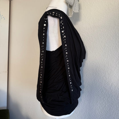 Indie black studded blouse
