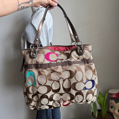 Coach Poppy signature canvas tote