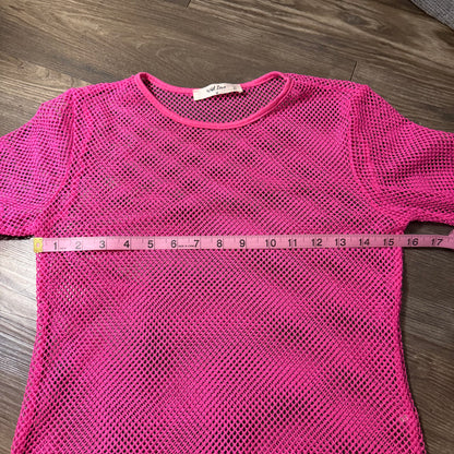 Fishnet pink top