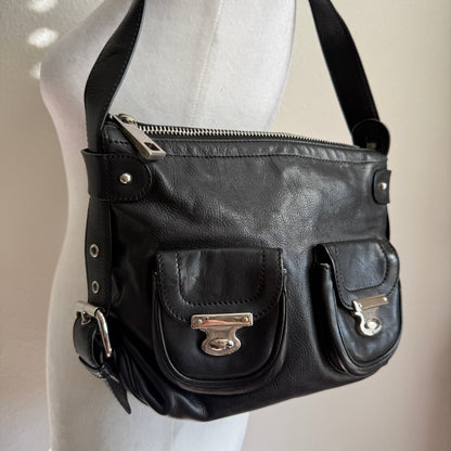 Marc Jacobs black leather shoulder bag