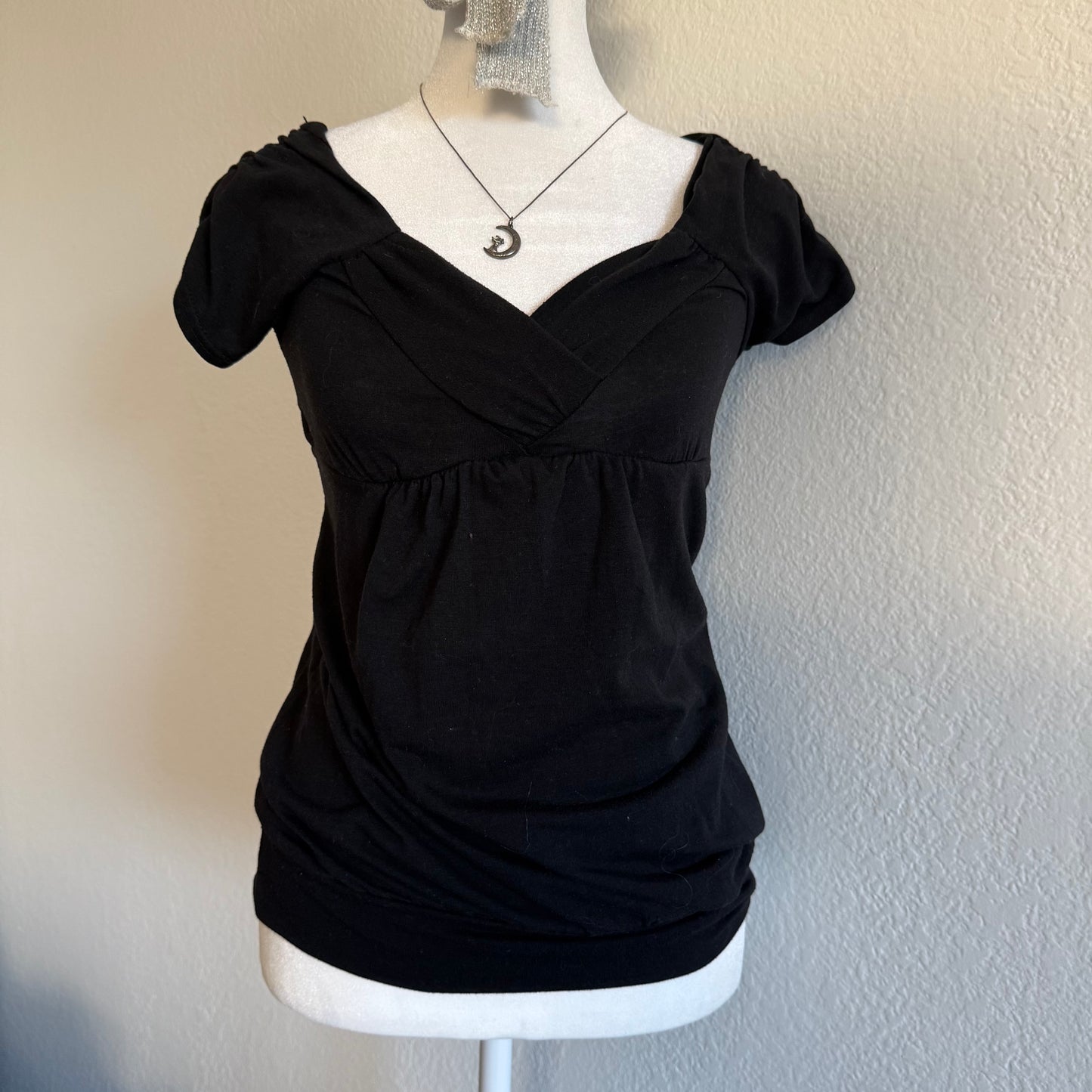Black babydoll top