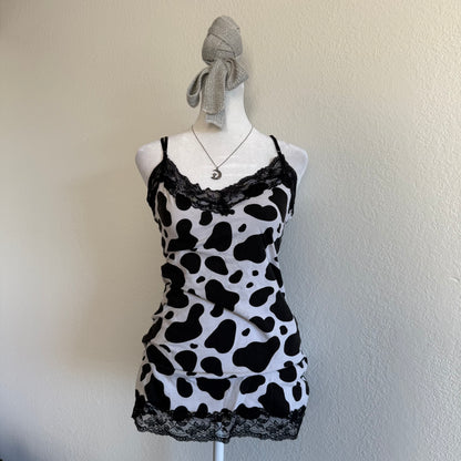 Cow print tank top