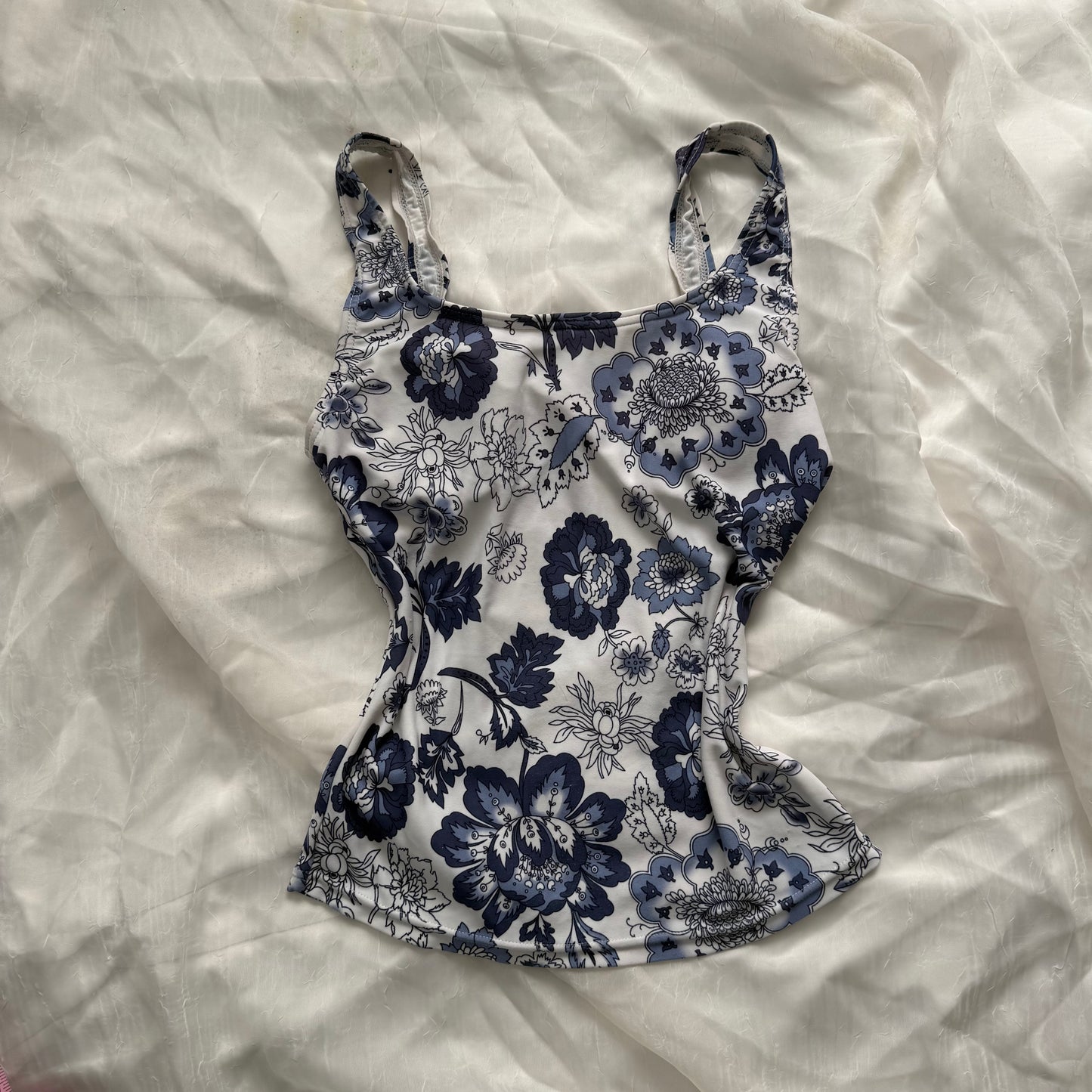 soft white flower tank
