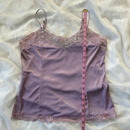 Fairy lilac purple sequin cami