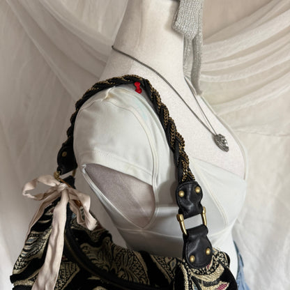 Paisley whimsy hobo shoulder bag