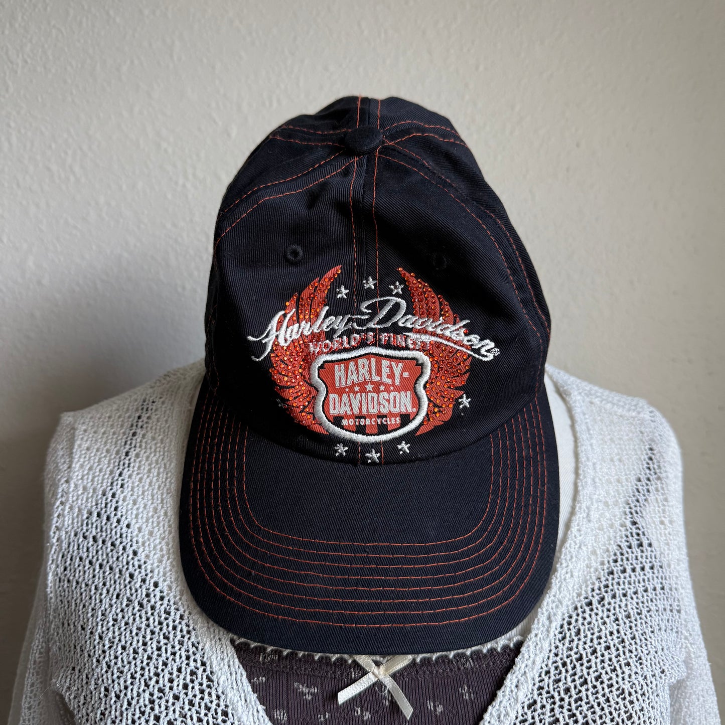 Rhinestone Harley Davidson hat