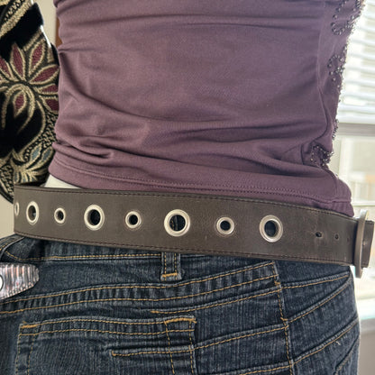 LEI grommet stud belt