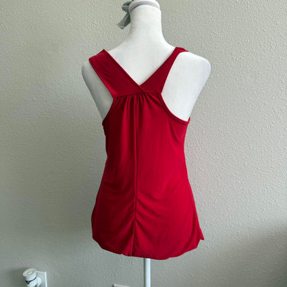 Red boho beaded top