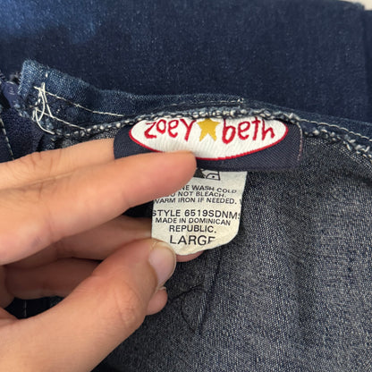 Zoey Beth denim fitted maxi skirt