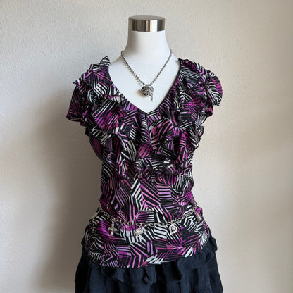 East 5th office ruffled top