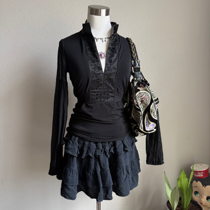 Black whimsigoth longsleeve top