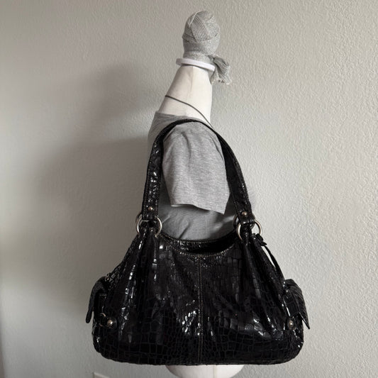 Snakeskin print shoulder bag