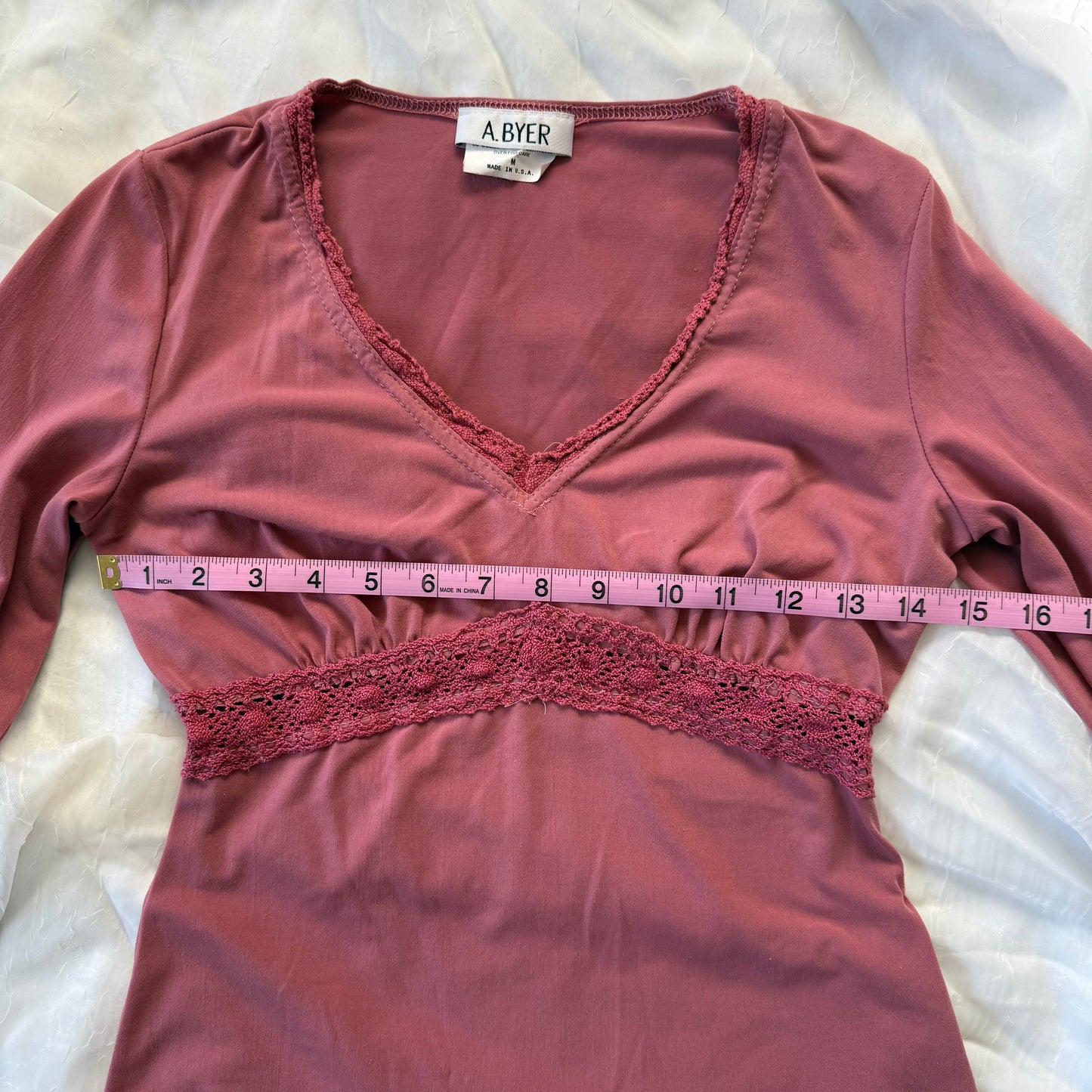 byer pink cottage lace top