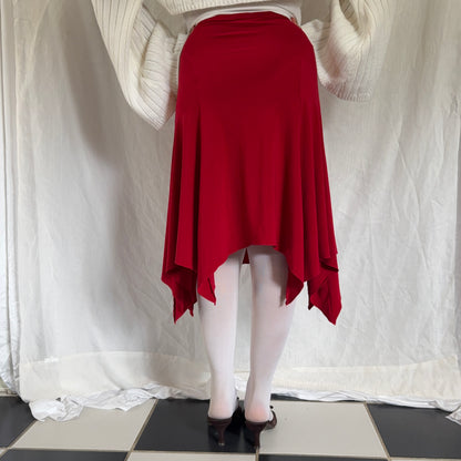 Red fairy flowy skirt