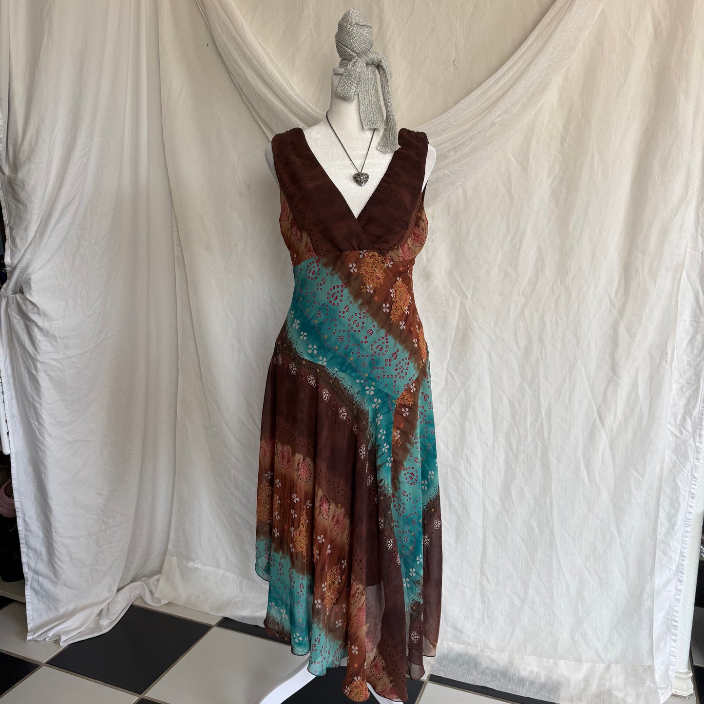2000s fairy asymmetrical flower dress