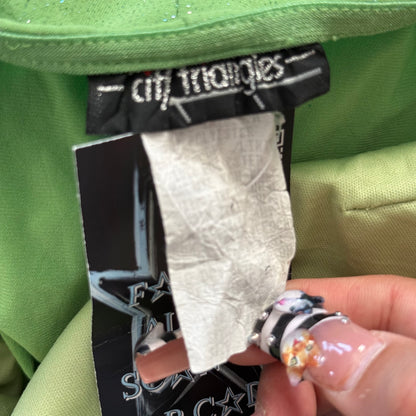 2000s Glitter Tinkerbell green fairy dress