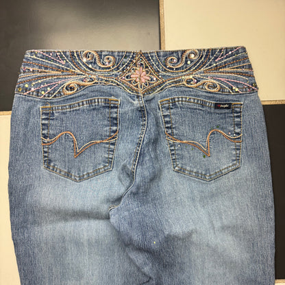 Angels flower embroidered pants