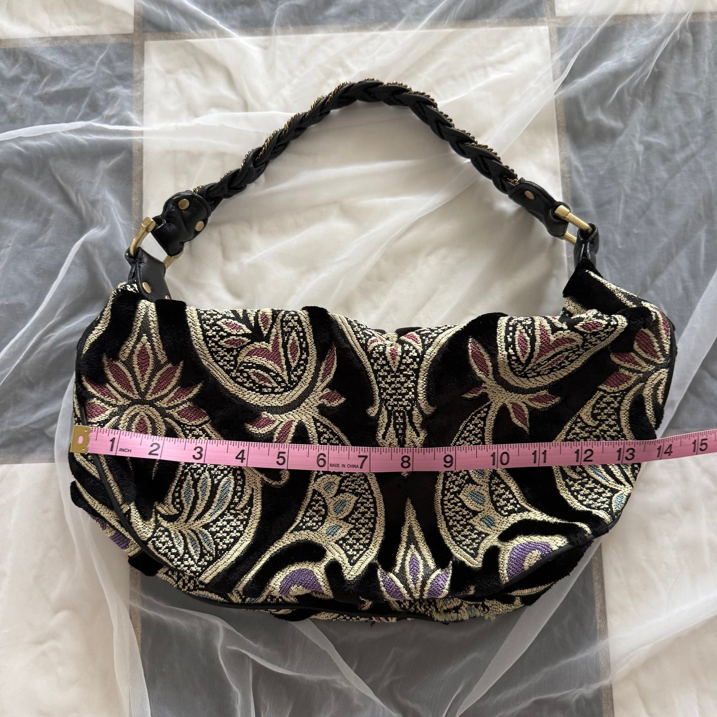 Paisley whimsy hobo shoulder bag