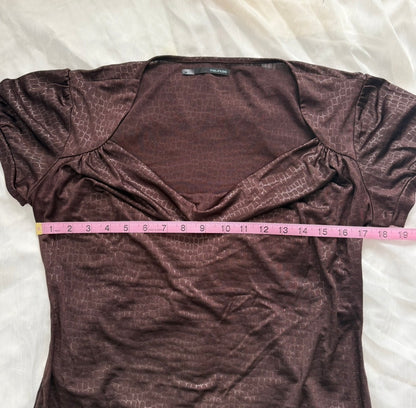 Brown snake print top