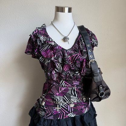 East 5th office ruffled top
