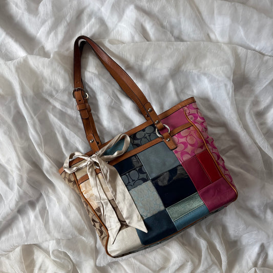 Rare Coach patchwork shoulder bag
