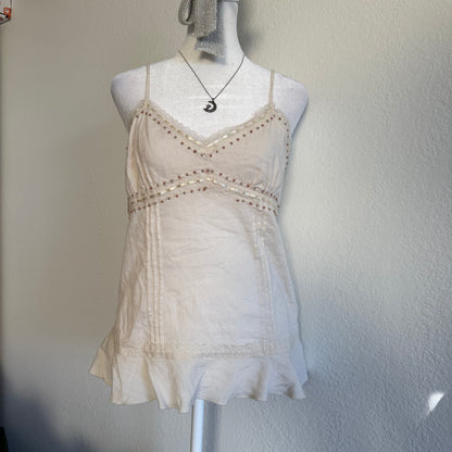 Fairy boho cream tank top