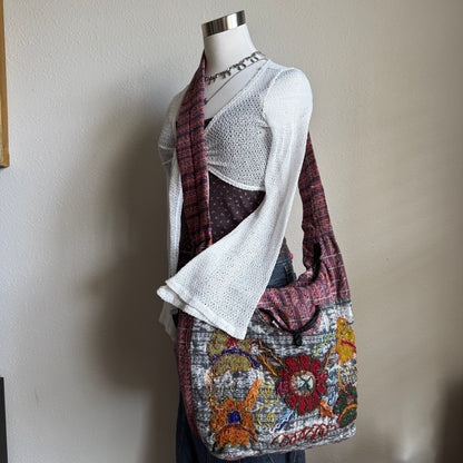 Beaded boho crossbody bag