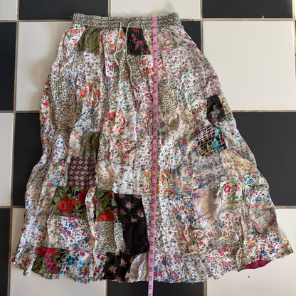 Cottage patchwork flower maxi