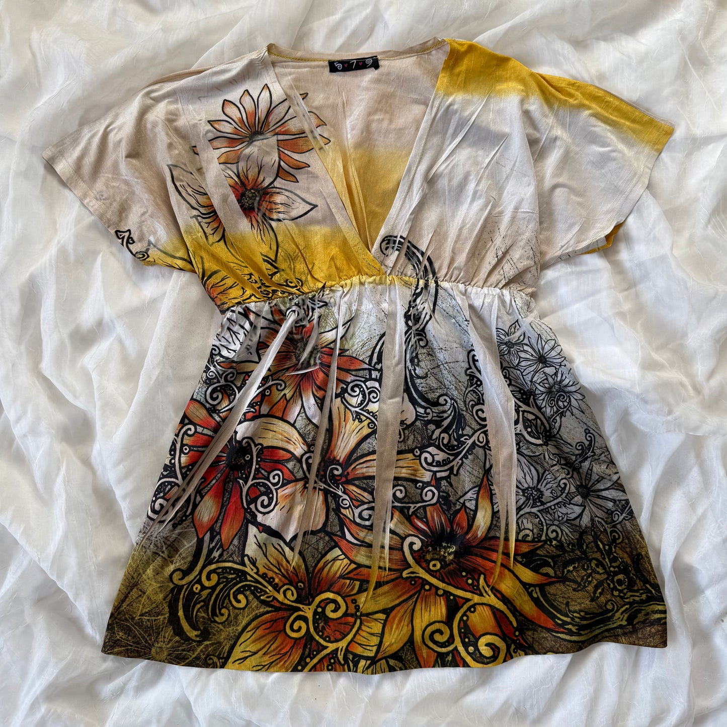 Summer boho babydoll top