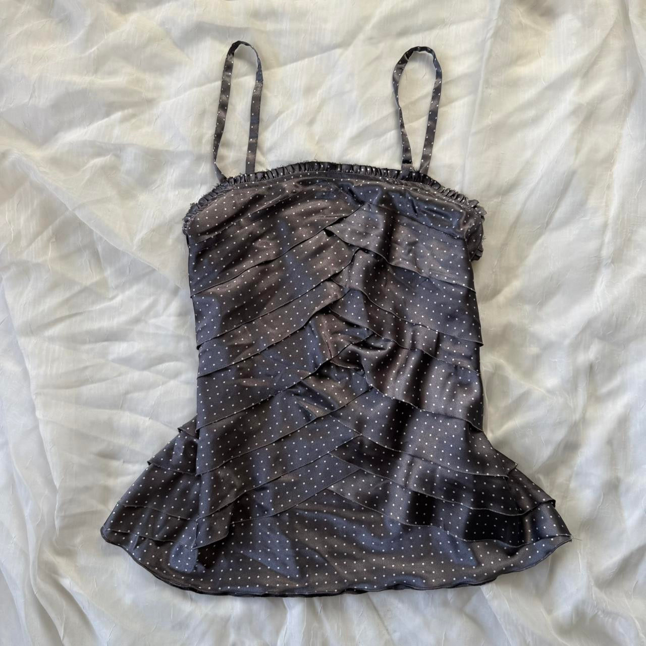 Ruffled polka dot cami