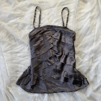 Ruffled polka dot cami