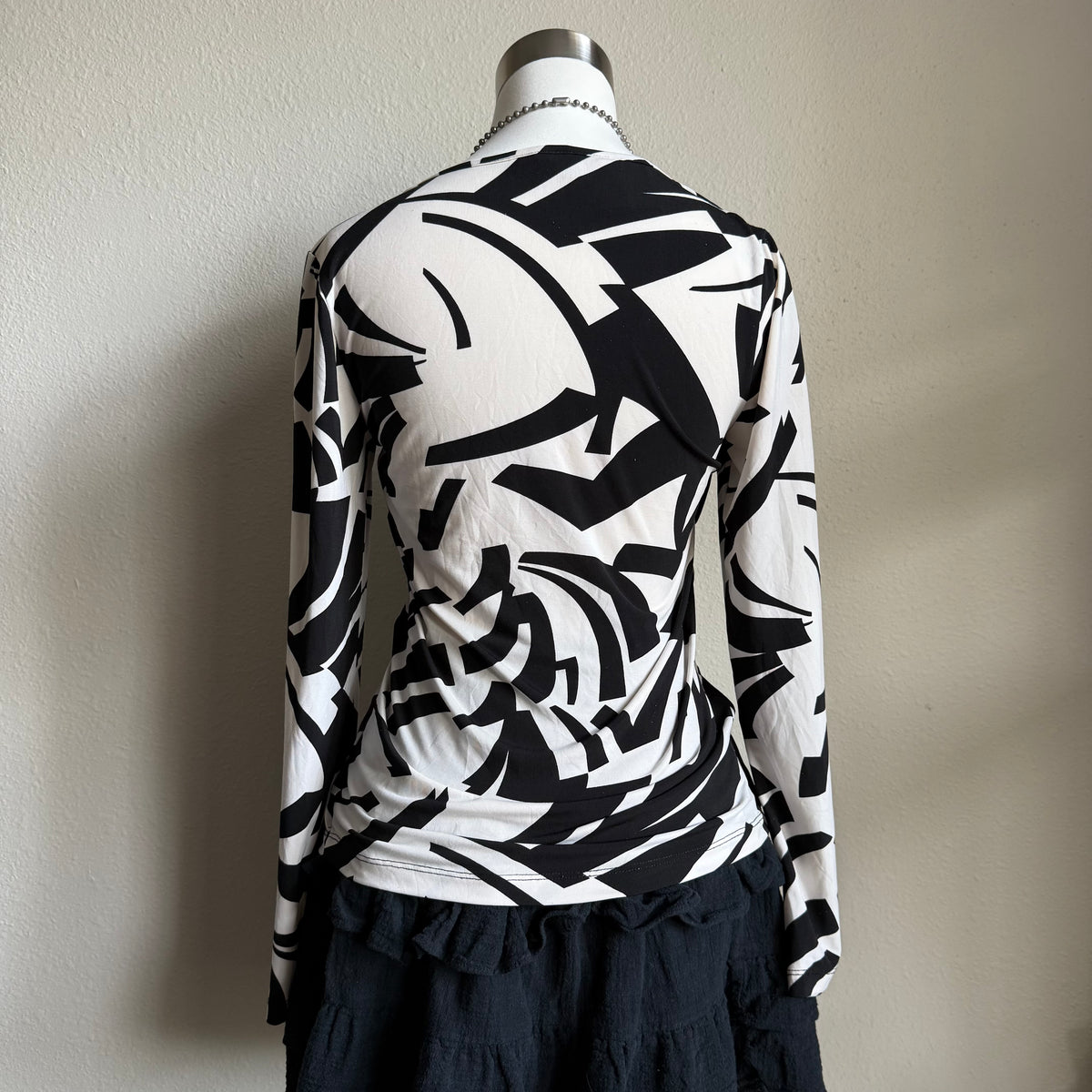 Suzanne’s patterned long sleeve top