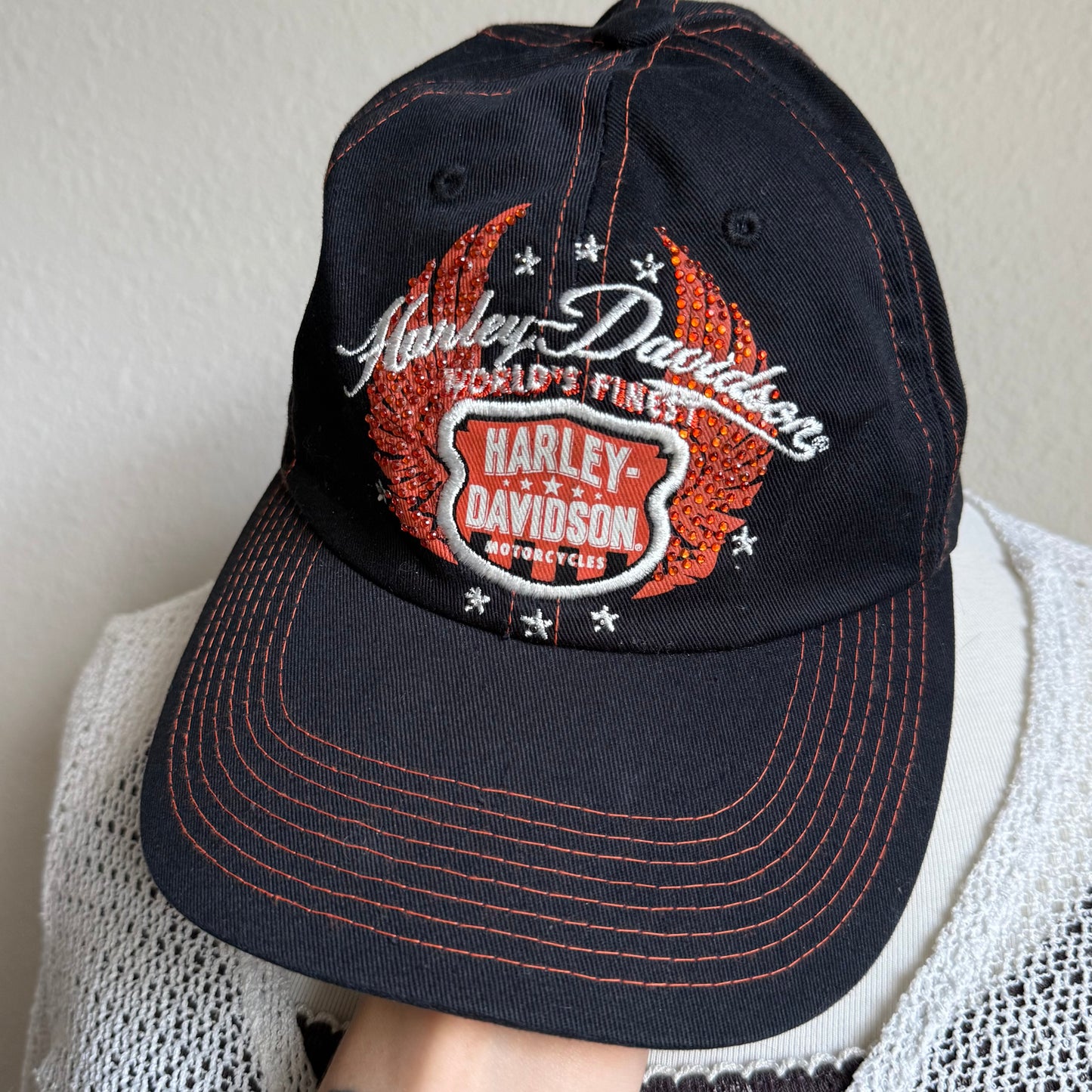 Rhinestone Harley Davidson hat