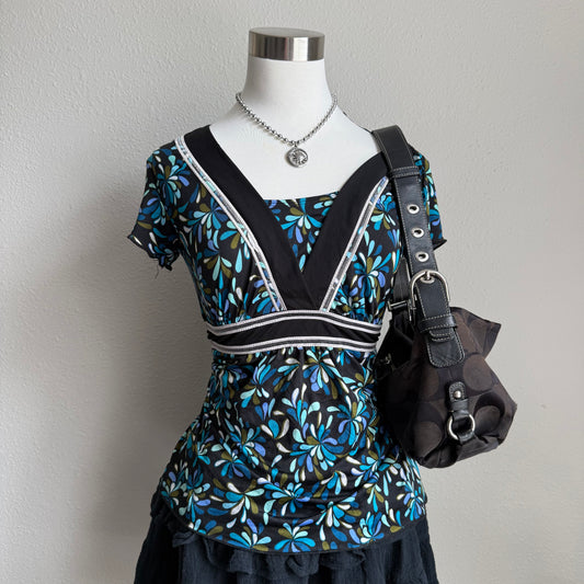 Notations flower babydoll top